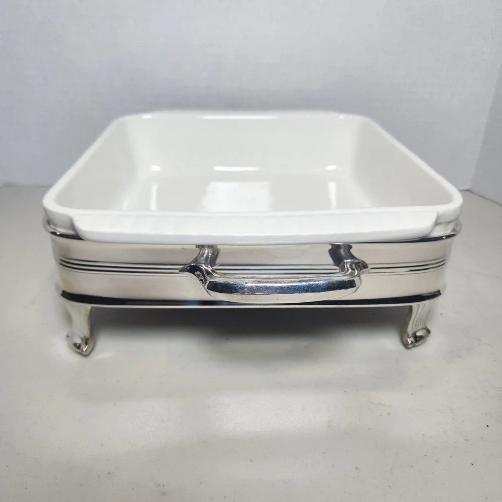 Haute Cuisine F.B.‎ Rogers Gourmet Cooking Dish Ovenproof Casserole Silverplate